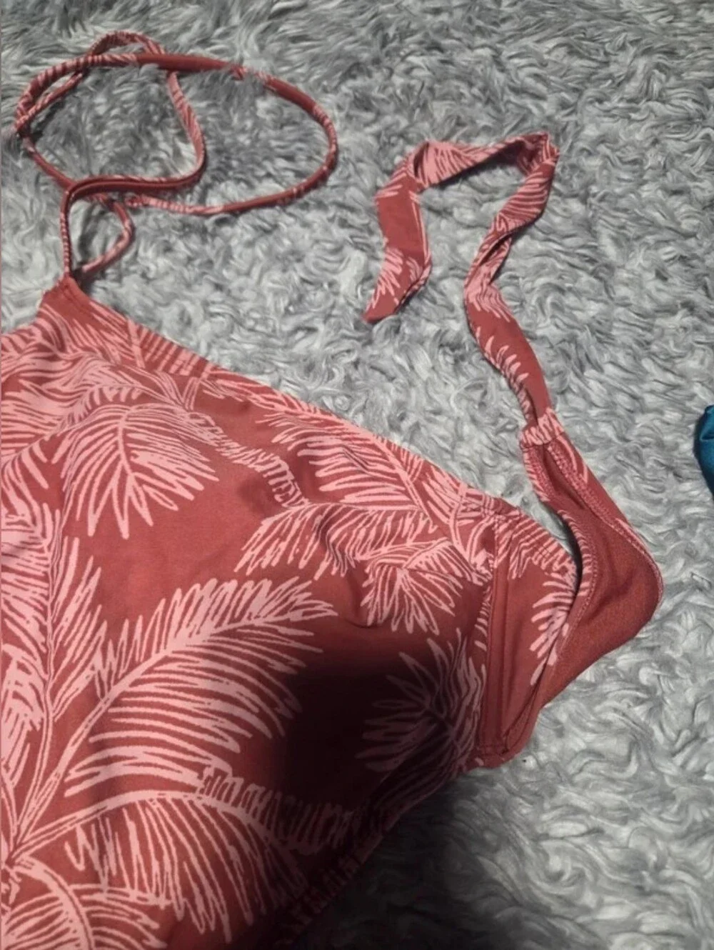 Shade & Shore Bright Pink Crochet Halter Bikini Set